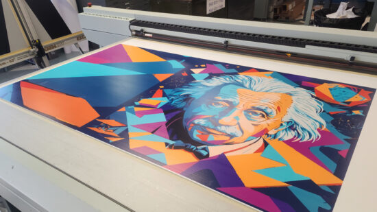 Color printing job created by Distinct Sign Solutions (DSS).