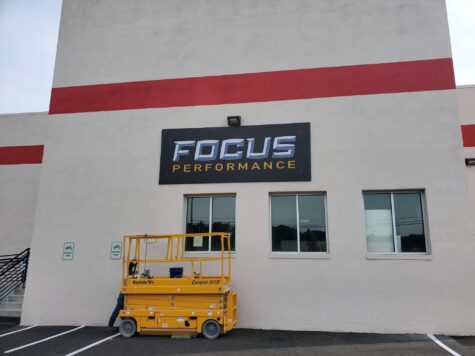 Photo of Flex Face Framed Sign for Focus Performance in Fredericksburg, VA. Sign was manufactured & installed by Distinct Sign Solutions in Fredericksburg, VA