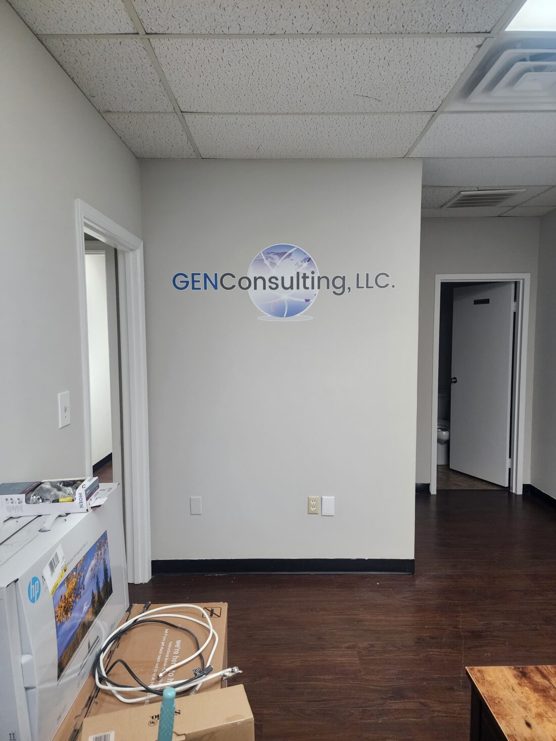 Photo of custom wall graphic on drywall in Fredericksburg, VA. Sign was manufactured & installed by Distinct Sign Solutions in Fredericksburg, VA