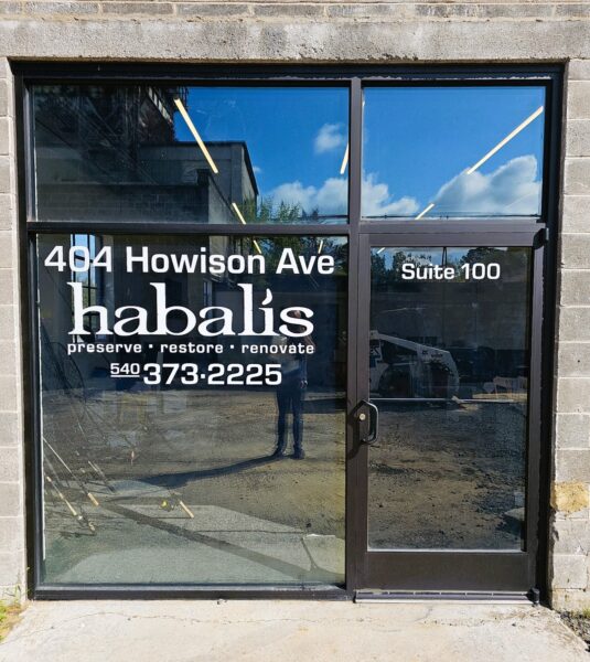 Habalis Construction Storefront Vinyl Graphics