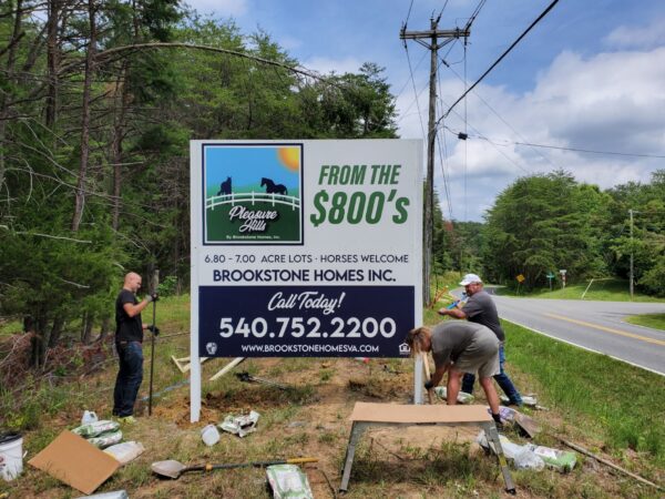 Brookstone Homes Large Home Builder Sign