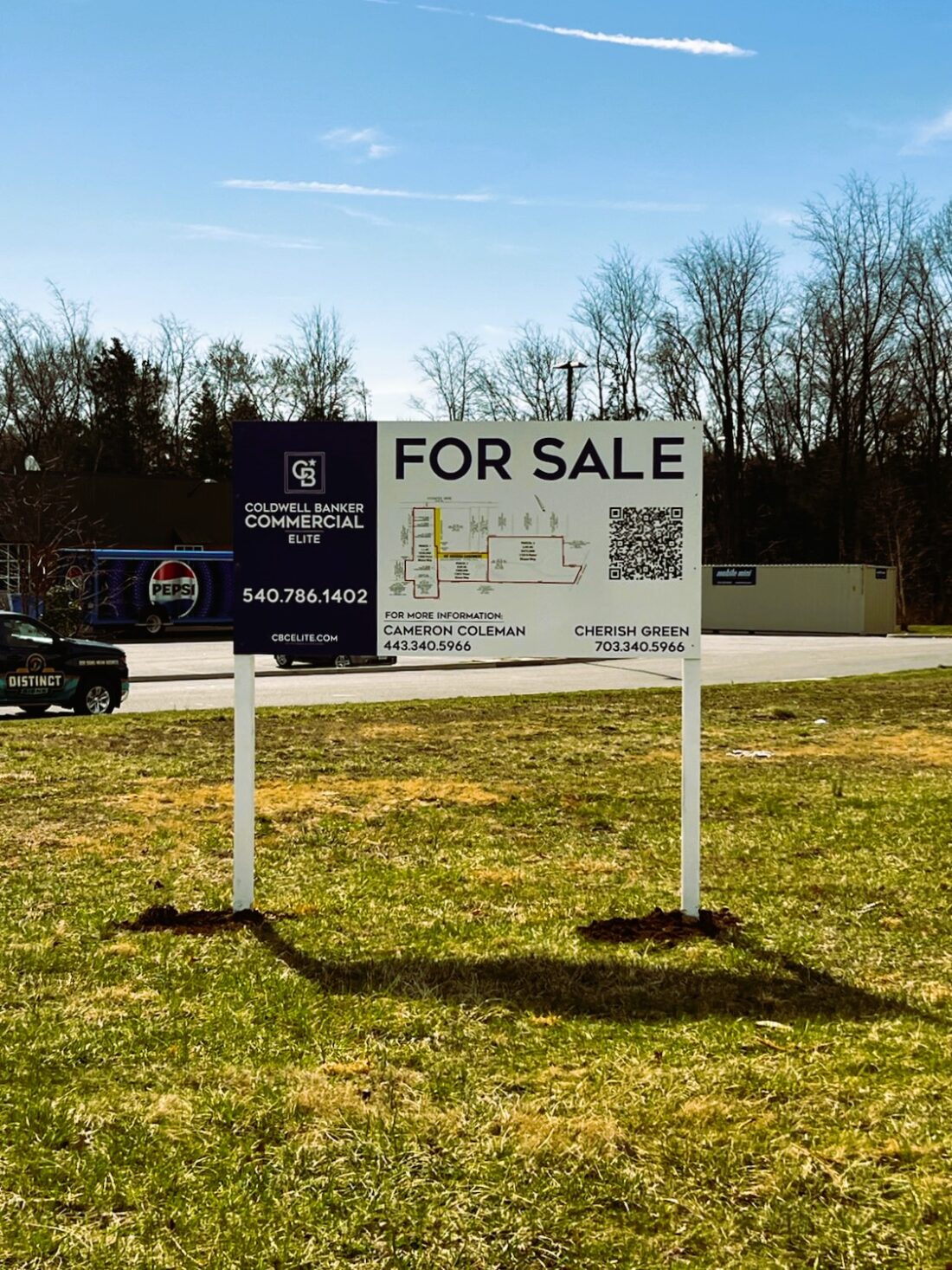 Photo of large post & panel sign for Coldwell Banker in Nokesville, VA. Sign was manufactured & installed by Distinct Sign Solutions in Fredericksburg, VA