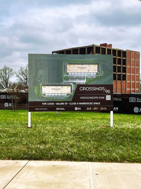 Photo of oversized post & panel/billboard sign at Guiness Brewery in Halethorpe, MD. Sign was manufactured & installed by Distinct Sign Solutions in Fredericksburg, VA