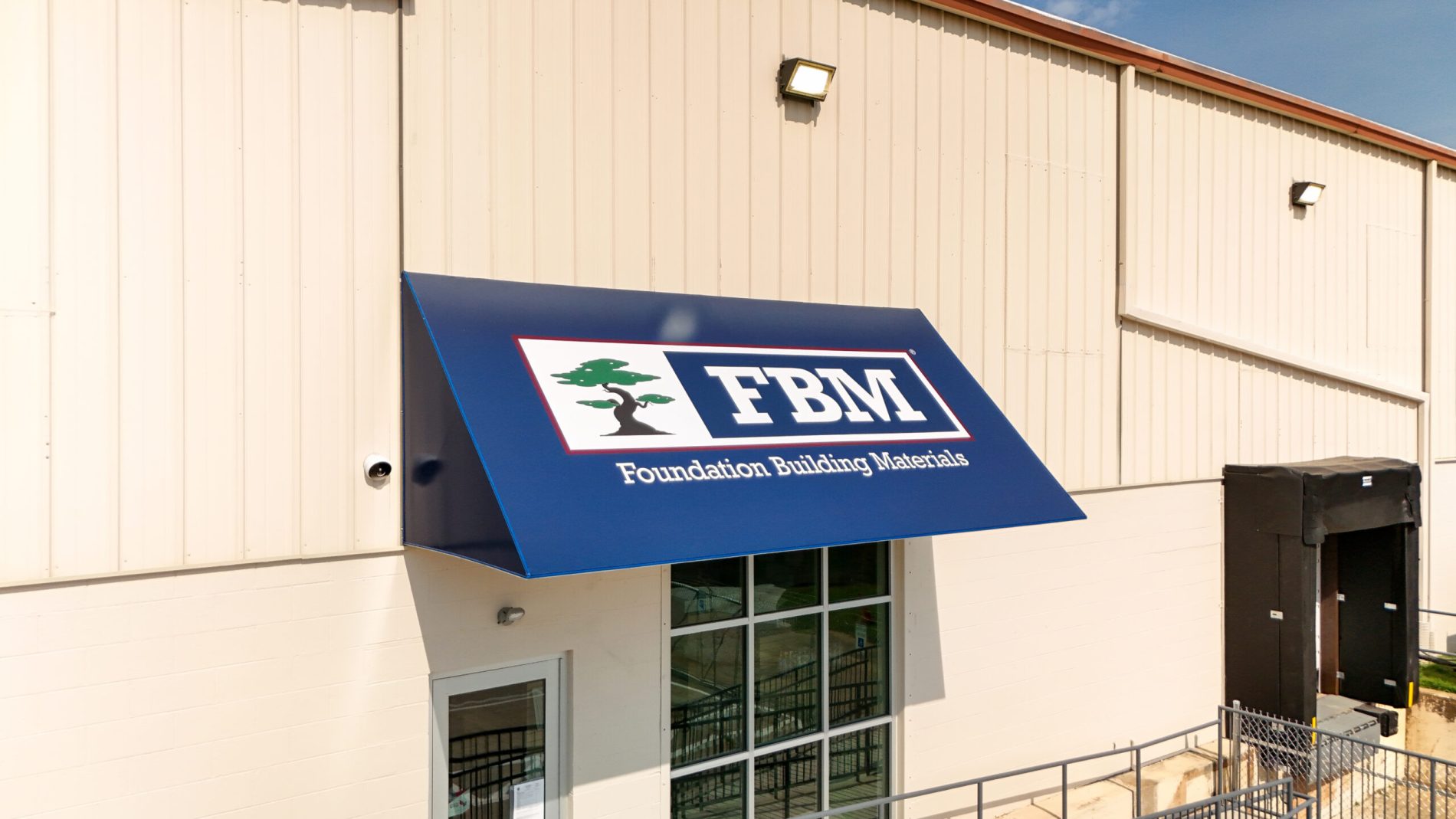 Foundation Building Materials (FBM) partnered with Distinct Sign Solutions for Awning in Spotsylvania.
