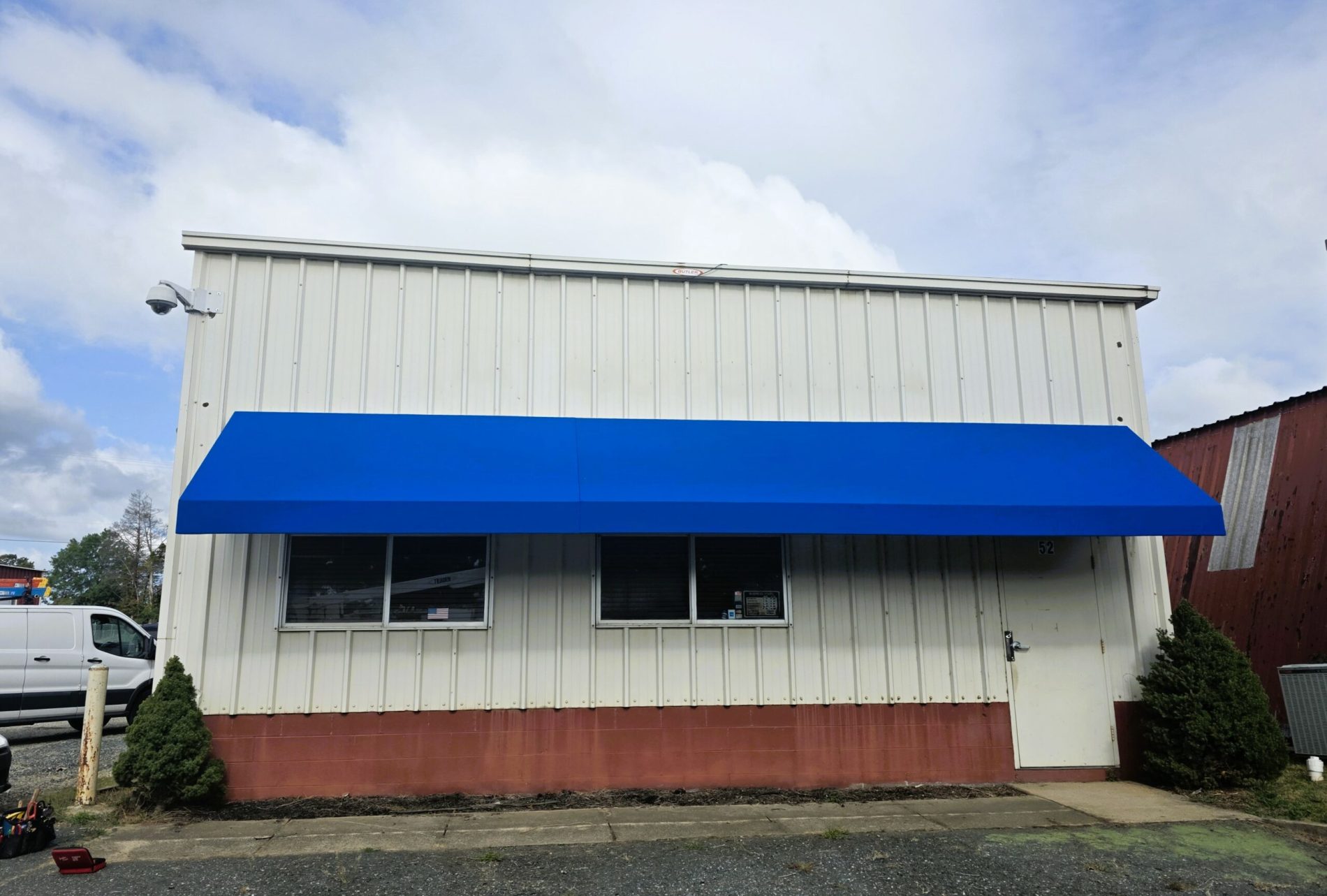 Open Industrial partnered with Distinct Sign Solutions for Awning in Stafford.