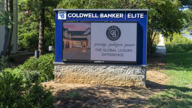 Coldwell Banker Elite partnered with Distinct Sign Solutions for Electronic message board in Stafford.