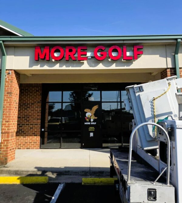 More Golf partnered with Distinct Sign Solutions for Channel letter sign in Spotsylvania.
