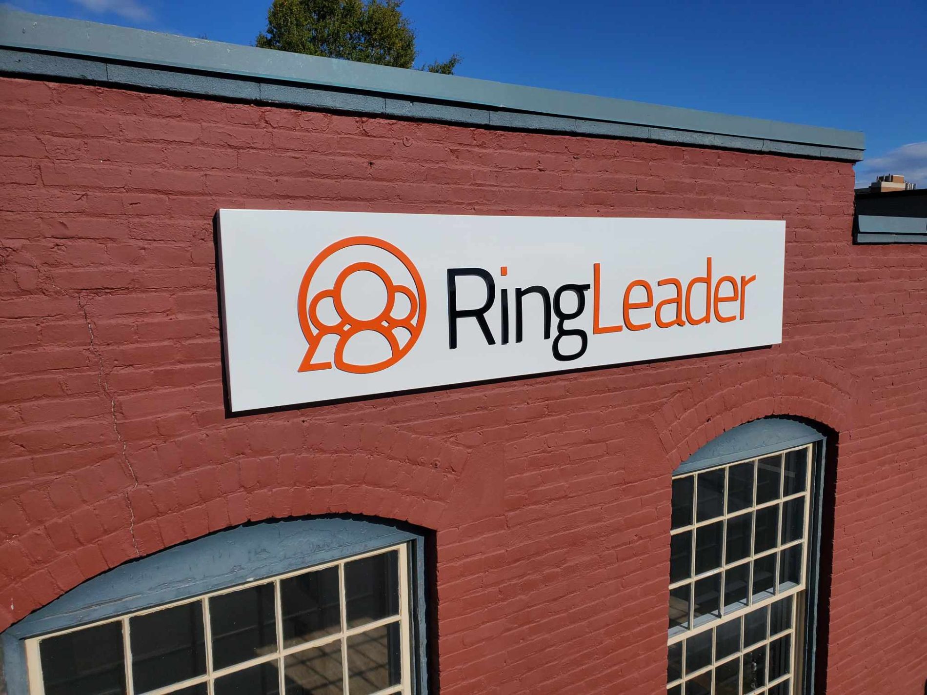 RingLeader partnered with Distinct Sign Solutions for Building sign in Fredericksburg.