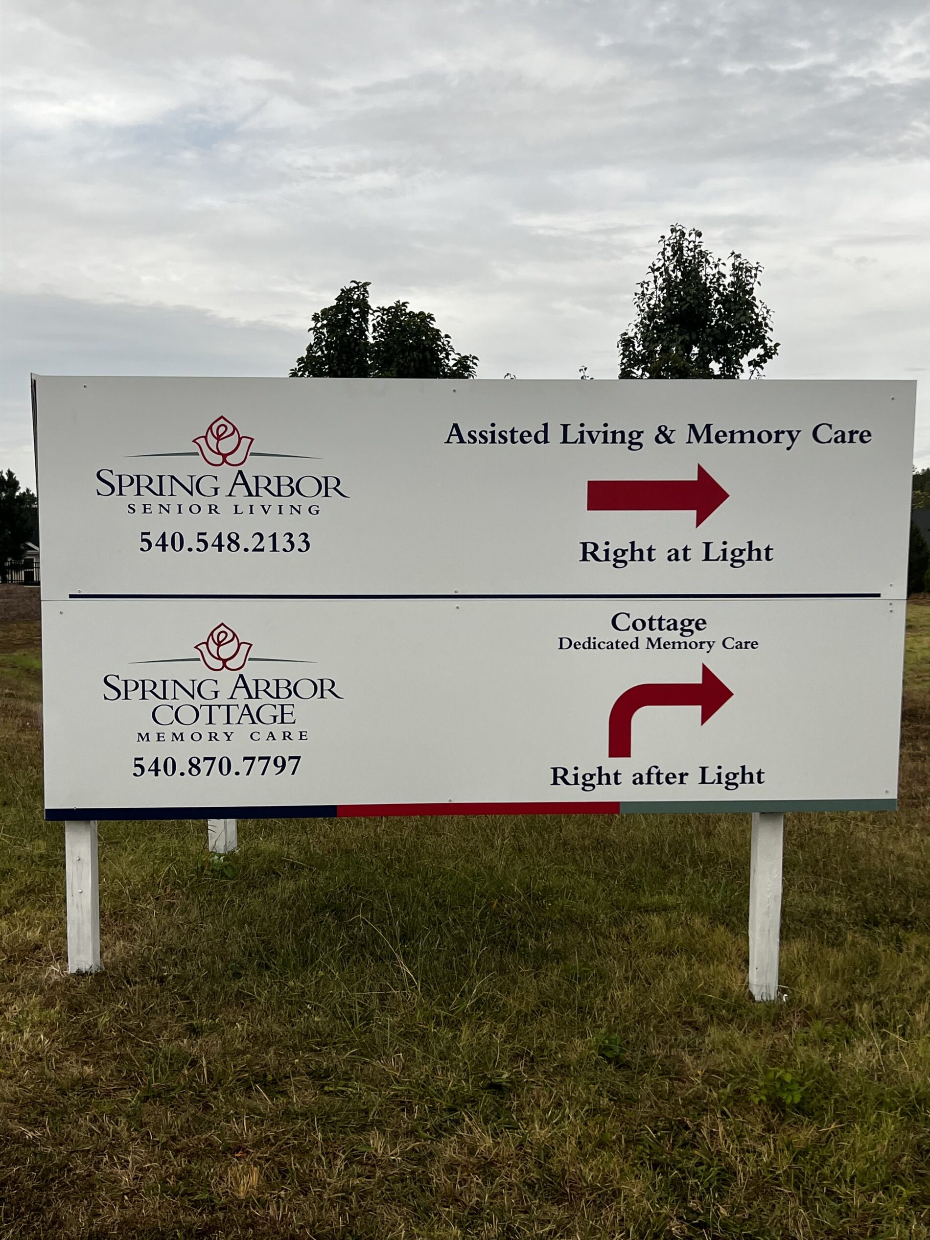 Spring Arbor Cottage Memory Cafe partnered with Distinct Sign Solutions for Wayfinding signage in Fredericksburg.