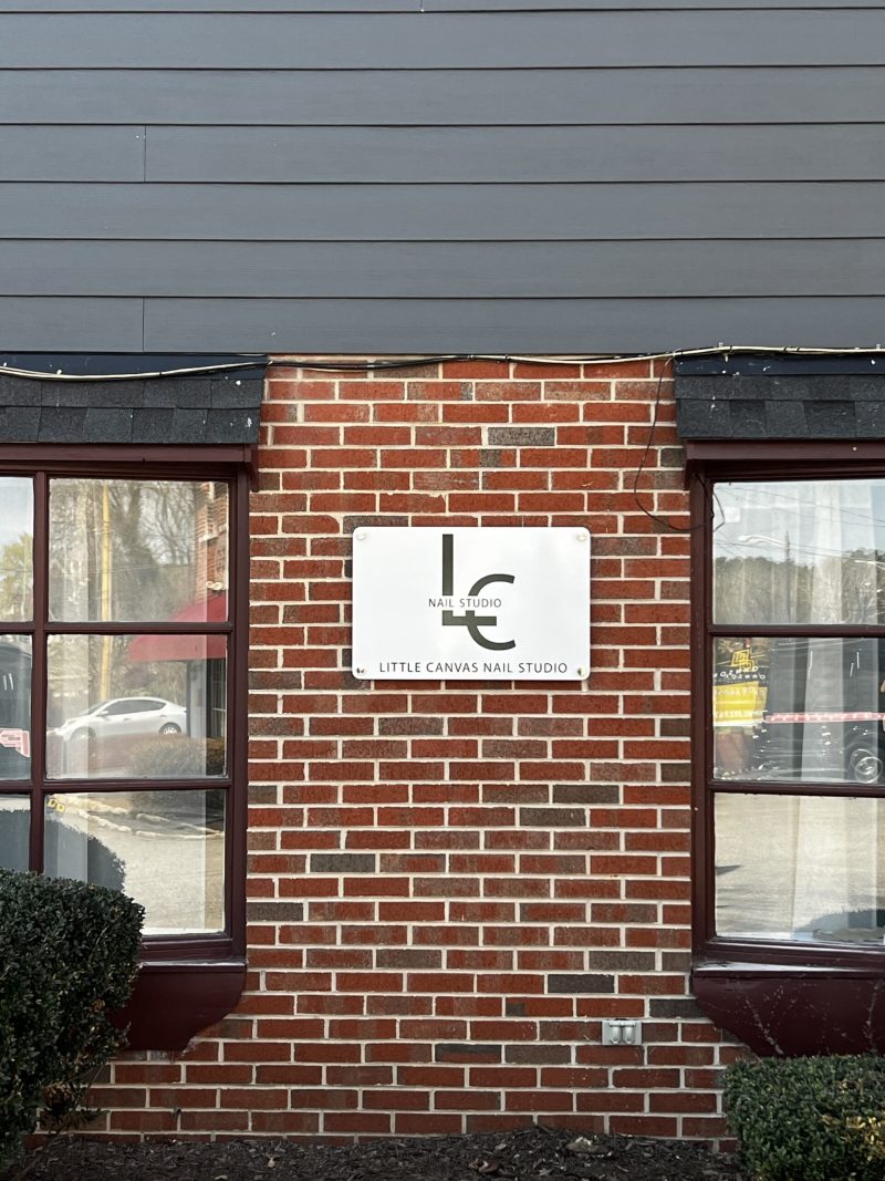 LC Nail Studio partnered with Distinct Sign Solutions for business sign installation in Fredericksburg.