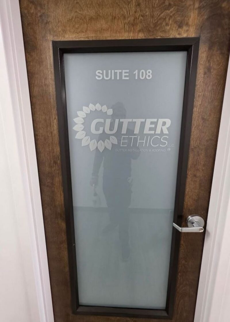 Gutter Ethics partnered with Distinct Sign Solutions for Vinyl graphics in Springfield.