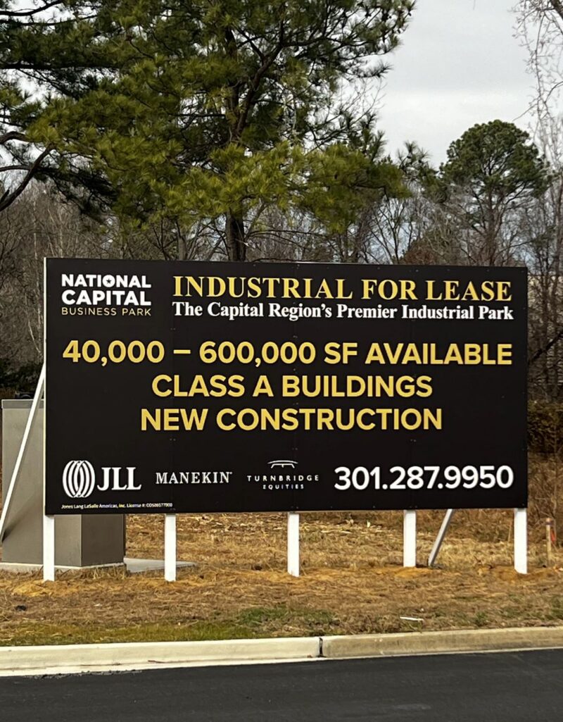 JLL Mid Atlantic partnered with Distinct Sign Solutions for Real estate signage in Rockville MD.
