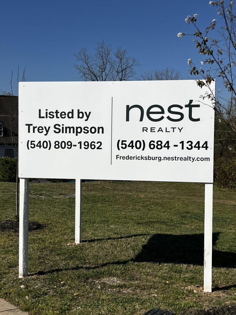 Nest Realty partnered with Distinct Sign Solutions for Real estate signage in Stafford.