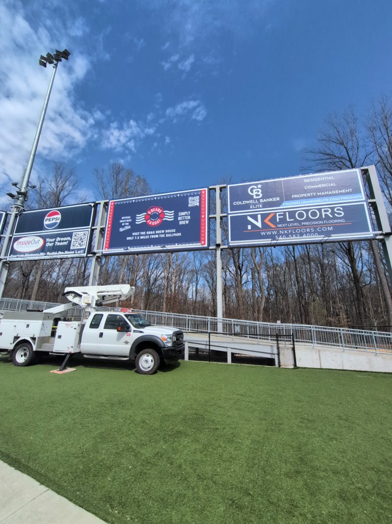 Fredericksburg Nationals partnered with Distinct Sign Solutions for Banner in Fredericksburg.