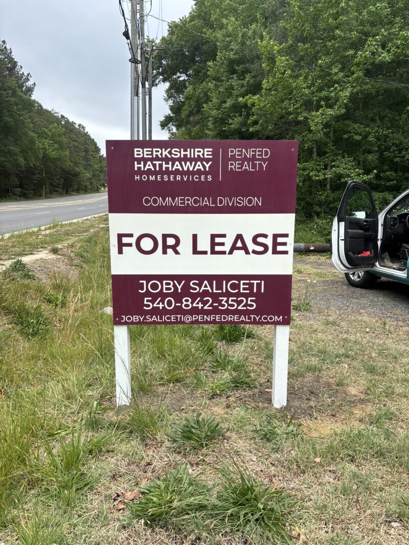 Berkshire Hathaway partnered with Distinct Sign Solutions for Real estate signs in Ruther Glen, Virginia.