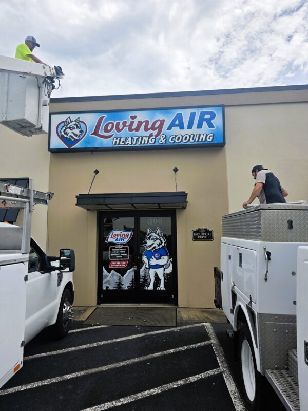 Loving Air partnered with Distinct Sign Solutions for Acrylic signs in Spotsylvania, Virginia.