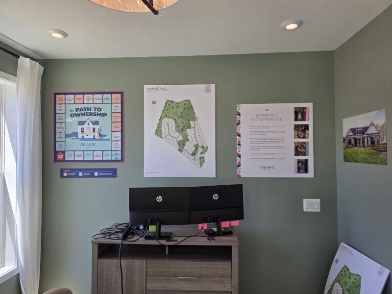 Atlantic Builders partnered with Distinct Sign Solutions for Custom office signs in Stafford, Virginia.