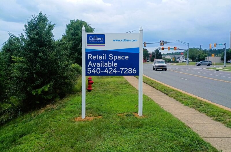 Colliers partnered with Distinct Sign Solutions for Real estate signs in Spotsylvania, Virginia.