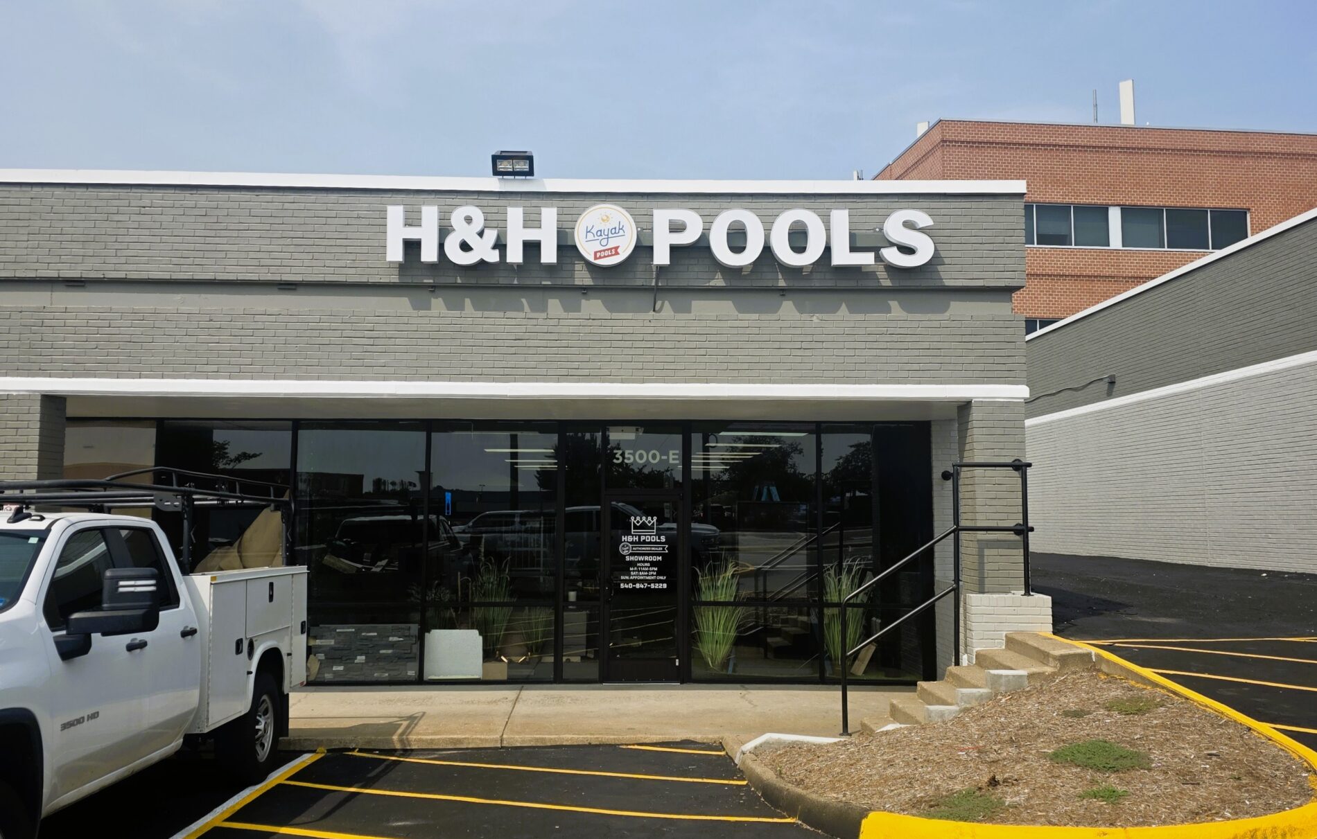 H&H Pools partnered with Distinct Sign Solutions for Channel letter signs in Spotsylvania, Virginia.