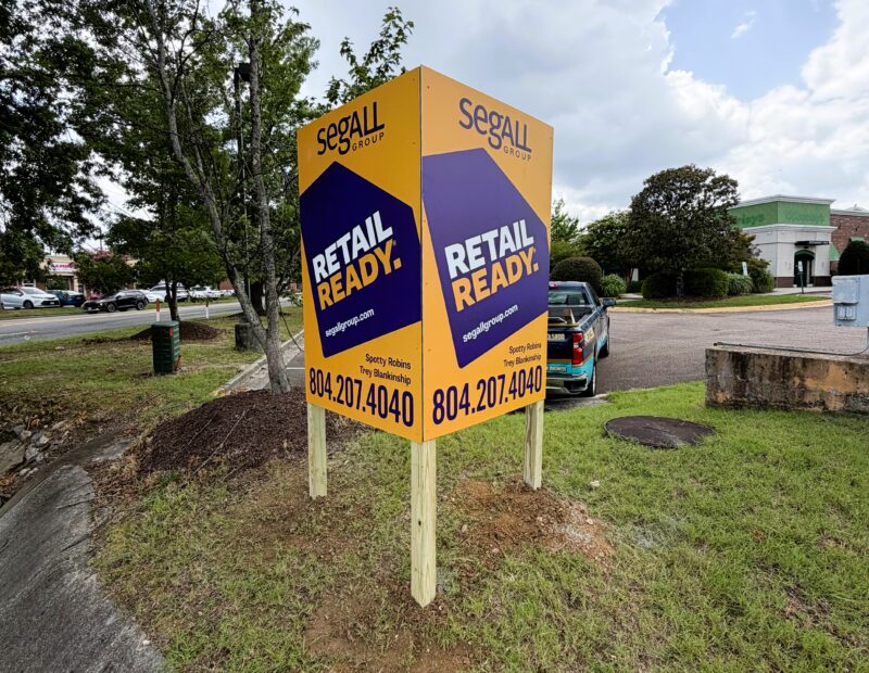 Segall Group partnered with Distinct Sign Solutions for Real estate signs in Richmond, Virginia.