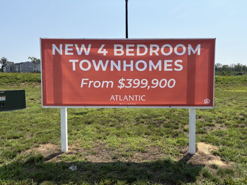 Atlantic Builders partnered with Distinct Sign Solutions for Banners in Spotsylvania, Virginia.