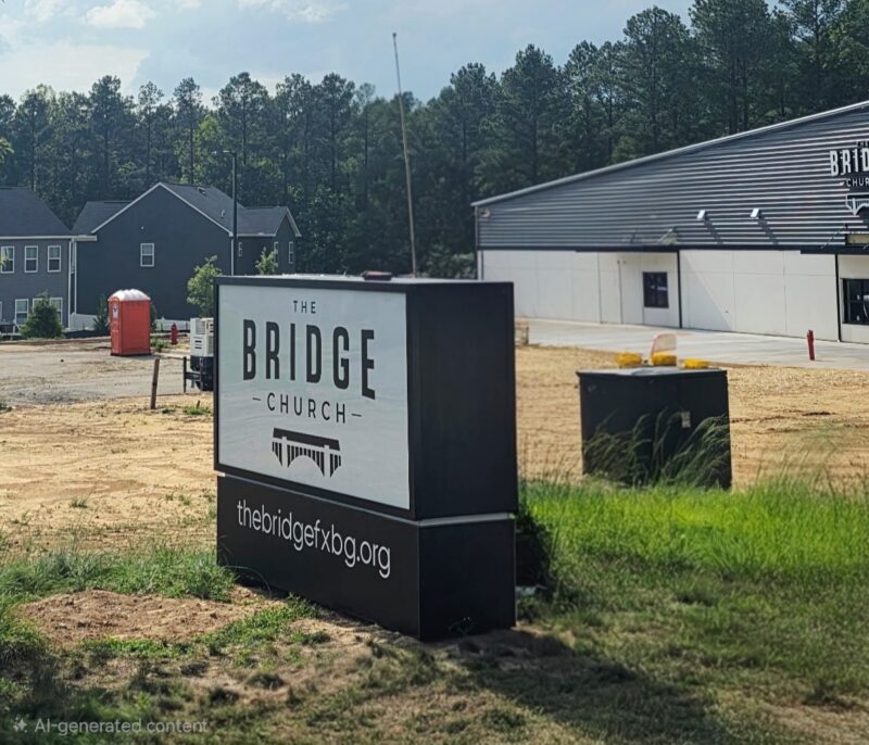 The Bridge Church partnered with Distinct Sign Solutions for Monument signs in Spotsylvania, Virginia.