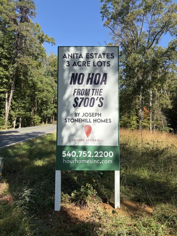 Brookstone Homes’s real estate signs